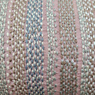 Embroidered Cushion Shell Pink Stripes, decorative cushion cover at Inside Living Singapore. Side view.