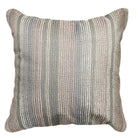 Silk cushion cover hand-embroidered with stripes in cream, beige, grey and pink, 46 x 46cm, inner not included