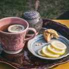 Ceramic Sugar Bowl additional view, plates from Inside Living Singapore.