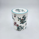 Singapore Toile Scented Candle from Inside Living Singapore, close-up of the finish.