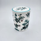 Singapore Toile Scented Candle from Inside Living Singapore, side view.