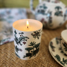 Singapore Toile scented soy candle in a fine bone china holder with lid, 10 cm high, 380 ml, single wick