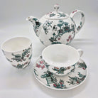 Singapore Toile teapot from Inside Living, fine ceramic teapot with heritage East-meets-West toile pattern, full view