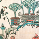 Singapore Toile tea towel from Inside Living, cotton kitchen towel with heritage East-meets-West toile pattern