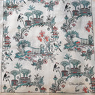 Singapore Toile tea towel from Inside Living, cotton kitchen towel with heritage East-meets-West toile pattern