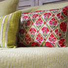 Suzani Linen Cushion Gulestaan, close-up of the texture at Inside Living Singapore.