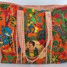 Block Print Shopper Bag Frida: block-printed cotton bag for everyday use, from Inside Living Singapore.