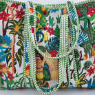 Block Print Shopper Bag Frida: block-printed cotton bag for everyday use, from Inside Living Singapore. Side view.