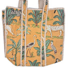 Block Print Shopper Bag Safari, part of the Handbags collection at Inside Living Singapore, side view.