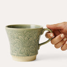Ceramic Tea Mug: ceramic mug for tea or coffee, from Inside Living Singapore. Styled in a home setting.