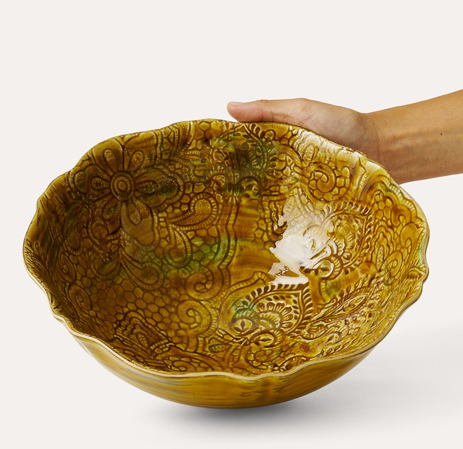 Bowl Ceramic Pineapple, bowls from Inside Living Singapore. Alternative angle shown. Quality homeware for stylish interiors.