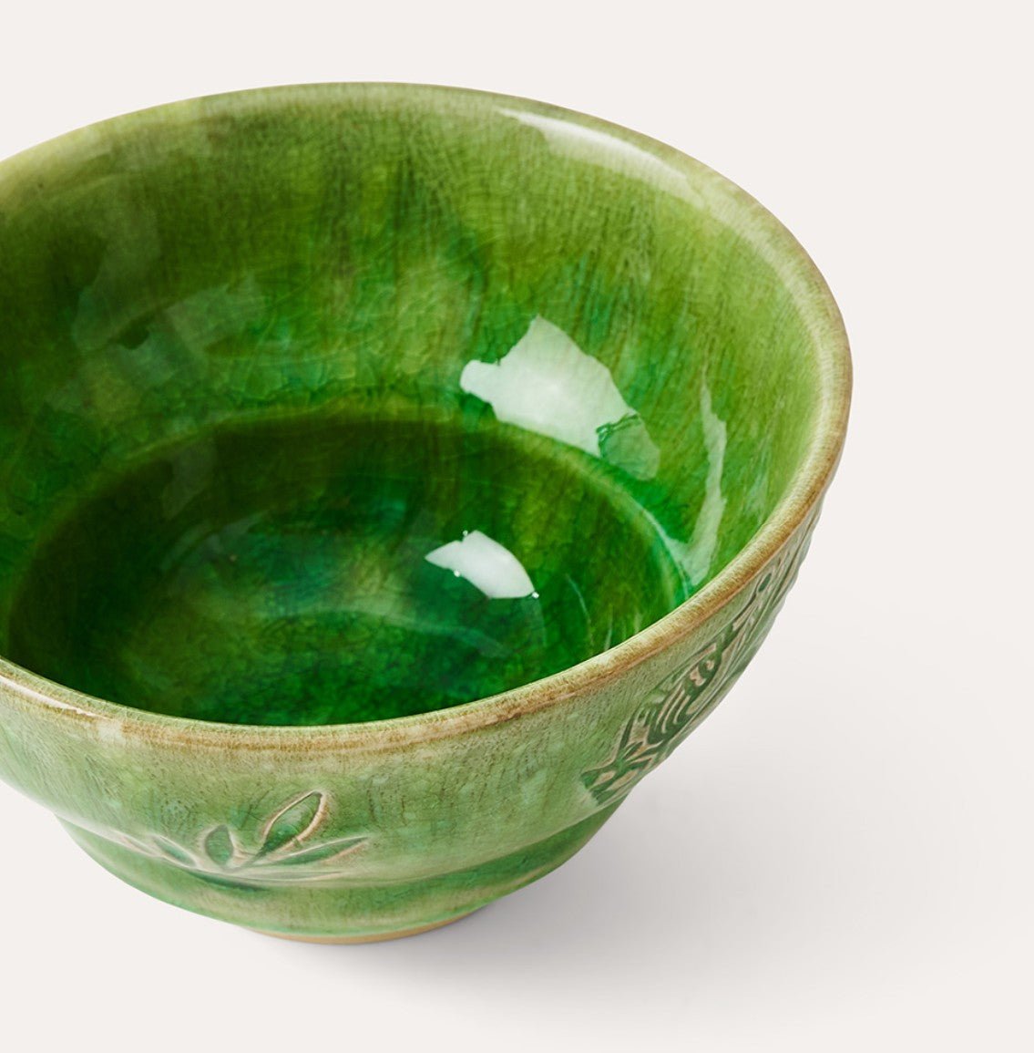 Cup Without Handle Ceramic Seaweed, plate from Inside Living Singapore. Alternative angle shown.