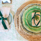Seaweed green Sthal ceramic salad plate, 23cm diameter, from Inside Living Singapore, alternate view.