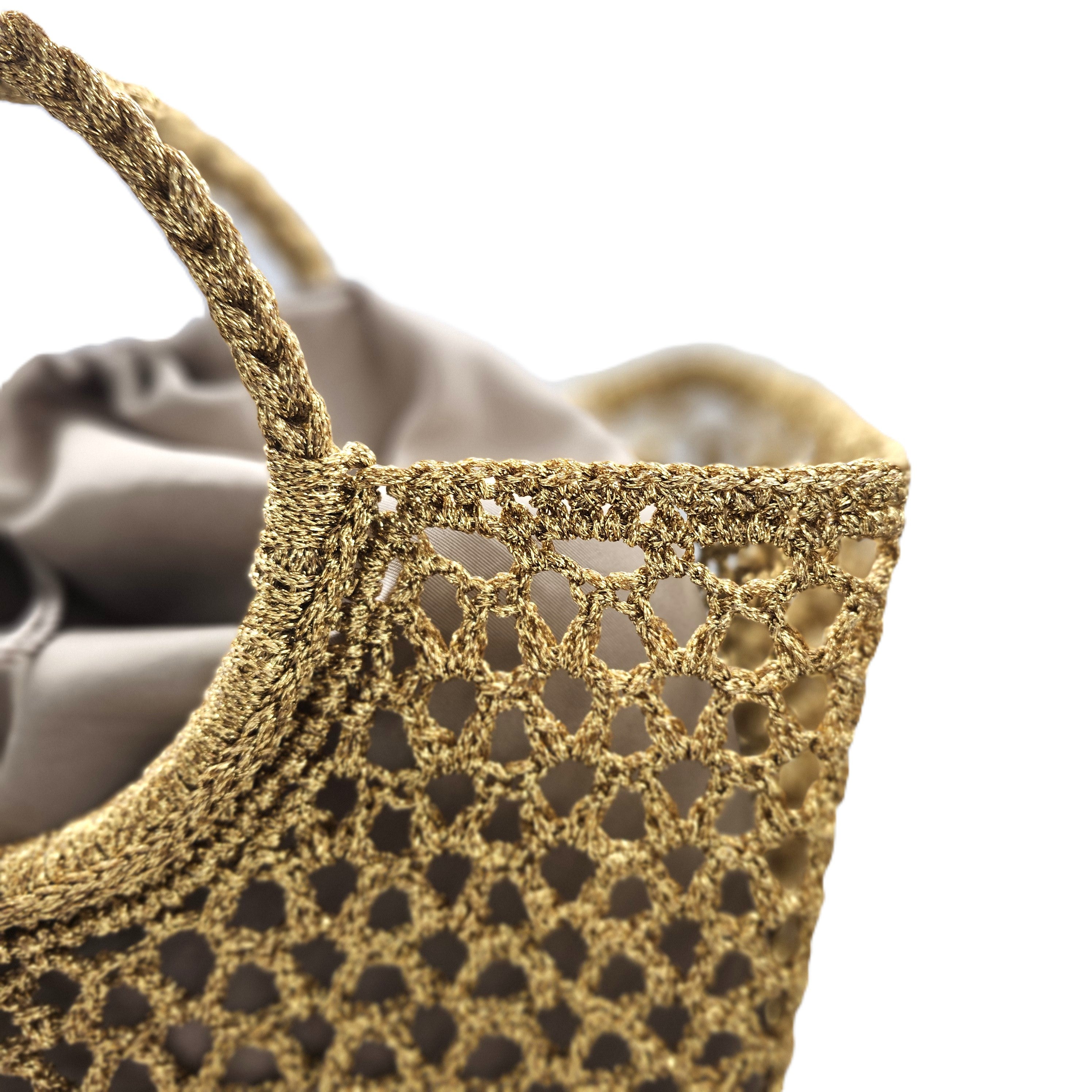 Summer basket from Inside Living, woven natural-fibre basket for storage, shopping or home display, detail view