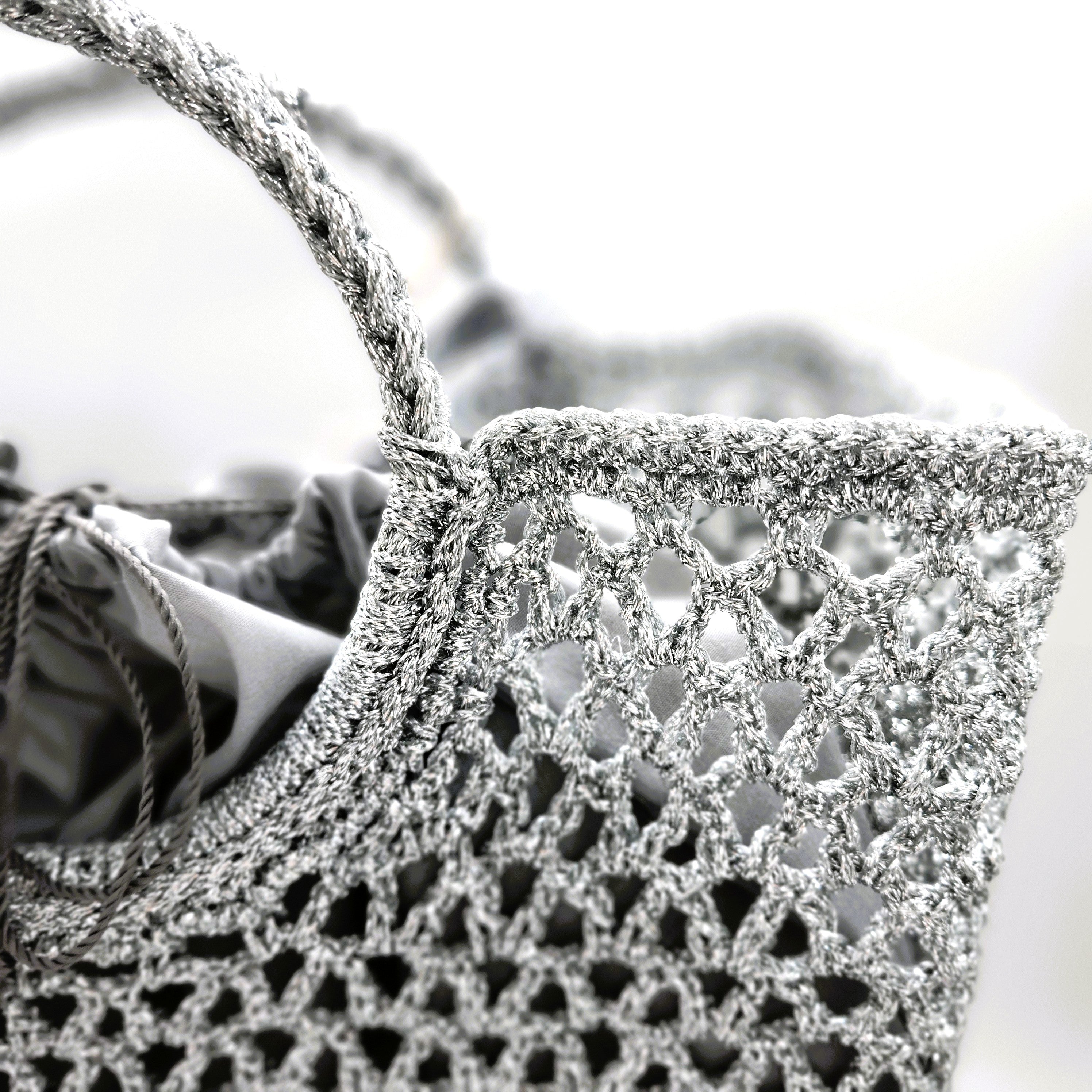 Summer basket from Inside Living, woven natural-fibre basket for storage, shopping or home display, close-up detail