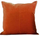 Cotton velvet cushion cover in cognac with concealed back zip, 50 x 50 cm, inner sold separately