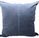 Denim blue cotton velvet cushion cover, 50 x 50 cm, concealed back zip, inner sold separately