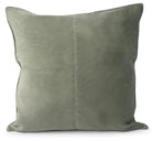 New green cotton velvet cushion cover, 50 x 50 cm, zip close, inner pillow sold separately