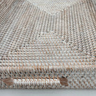 Rattan Tray Large Whitewash from Inside Living Singapore, detail view.