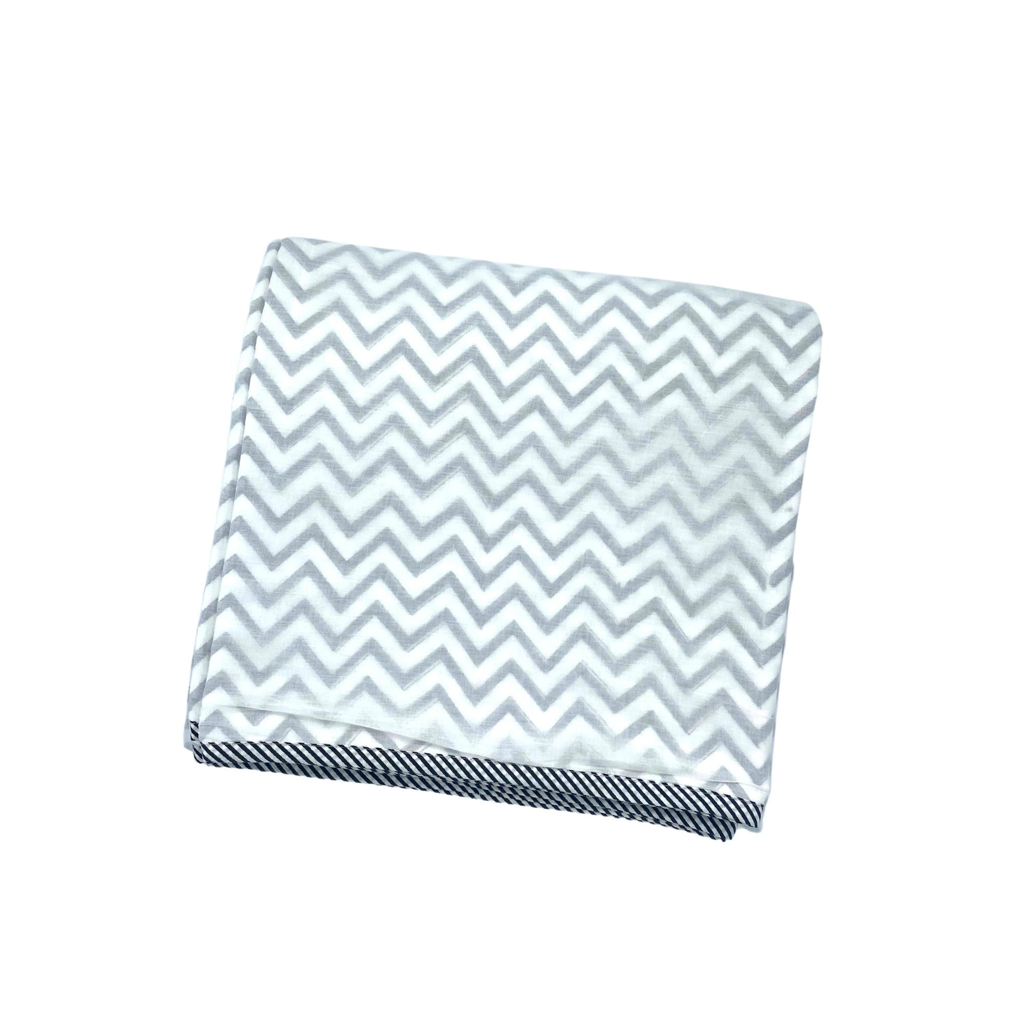 Dohar King lightweight cotton summer blanket with traditional block-print design, from Inside Living Singapore Front view.