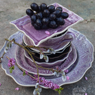 Appetizer Plate Ceramic Lavender, side view, from the Inside Living Singapore homeware collection.