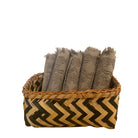 Set of 6 grey Bô face towels in jacquard cotton, 21 x 40 cm, lightweight and highly absorbent from Vietnam