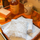 Bô Towel White Set of 6, part of the Towels collection at Inside Living Singapore, detail of the design.