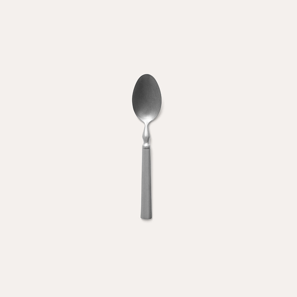 Celta teaspoon detail, stainless steel teaspoon with a Celta handle design, quality everyday dining cutlery.