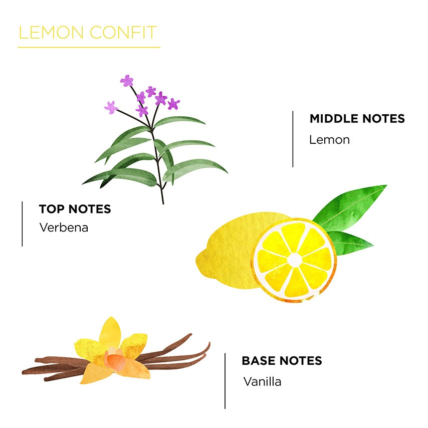Scented spray Lemon Confit detail, a zesty lemon room fragrance spray for a fresh, uplifting home atmosphere.