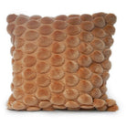 Copper cushion with Ceannis eggshell fabric one side and cotton velvet reverse, 50 x 50 cm, concealed zip