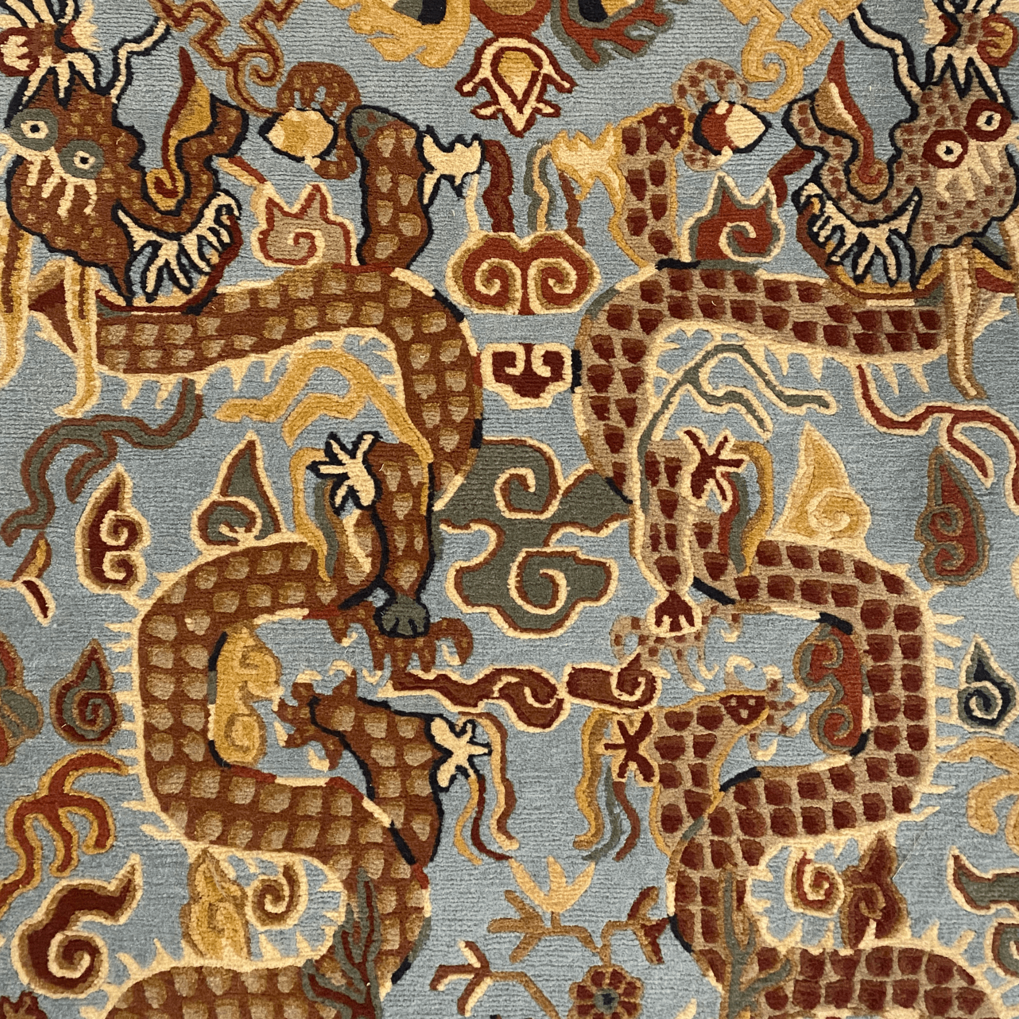 Hand Knotted Dragon Rug, part of the Rugs collection at Inside Living Singapore, shown with its packaging.