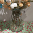 Large clear glass vase for fresh or artificial flower arrangements, a simple versatile centrepiece