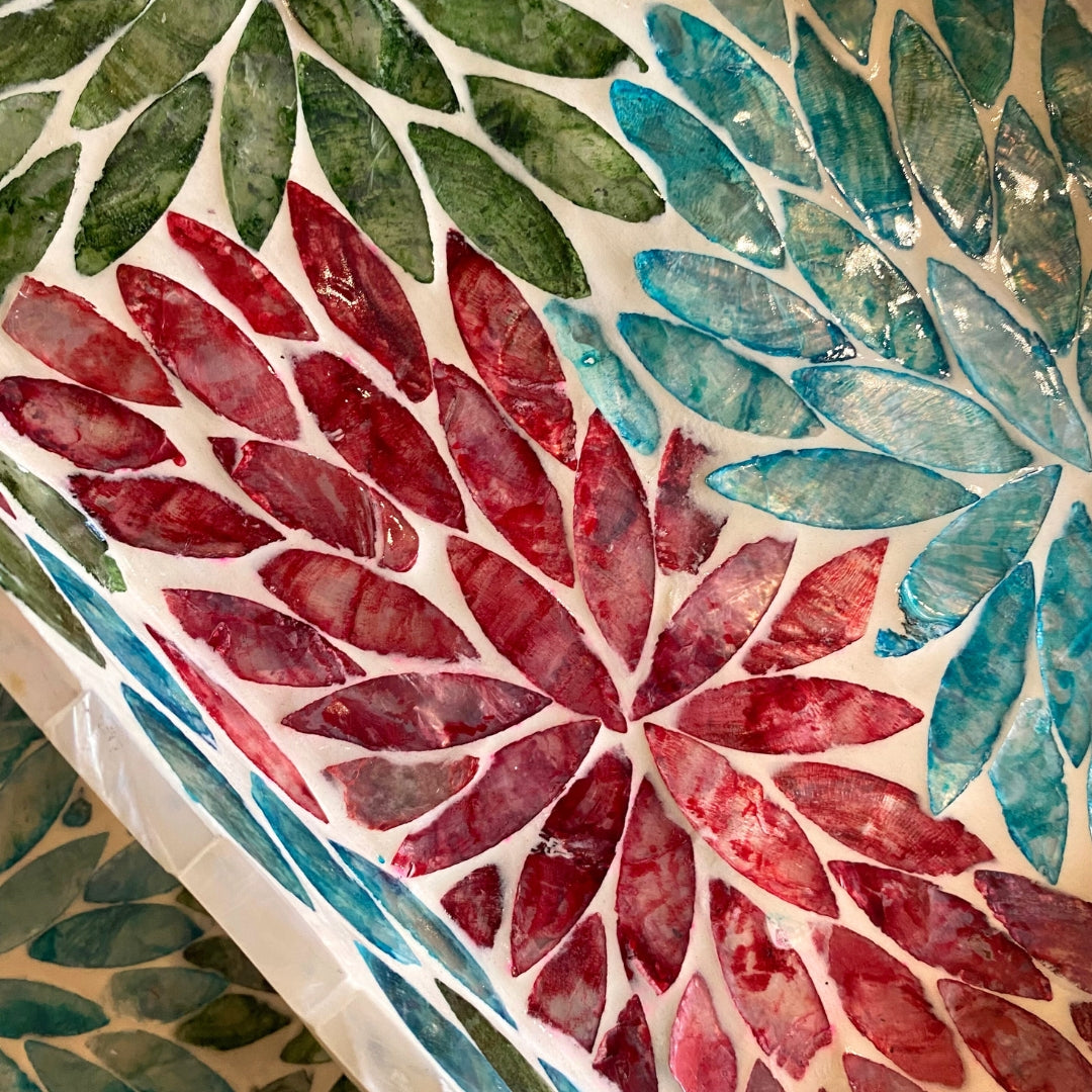 Mother of Pearl Tray from Inside Living Singapore. Shown alternative angle.