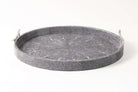 Faux Shagreen Oval Serving Tray Charcoal, alternative angle - buy homeware, tableware and interior accessories at Inside