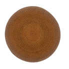 Round woven rattan placemat, 30 or 35 cm diameter, adding warmth and texture, made in Vietnam