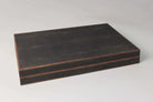 Faux Shagreen Backgammon Board Seal Brown, available at Inside Living Singapore, detail of the design.