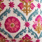 Suzani Linen Cushion Farkhand, styled in a room setting, from the Inside Living Singapore homeware collection.