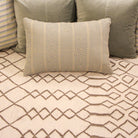 Tangier Medina rug texture close-up, woven Moroccan-style rug pattern, hard-wearing decorative floor covering.