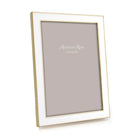 Enamel White & Gold Frame, part of the Picture Frames collection at Inside Living Singapore, detail of the design.