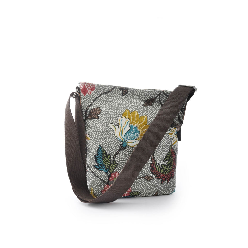 Ceannis Flower Linen Shoulder Bag Grey - NEW! - Ceannis, INSIDE Hong Kong