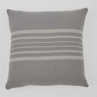 Grey and linen Antibes cushion, decorative scatter cushion in grey and natural linen for sofa or bed.