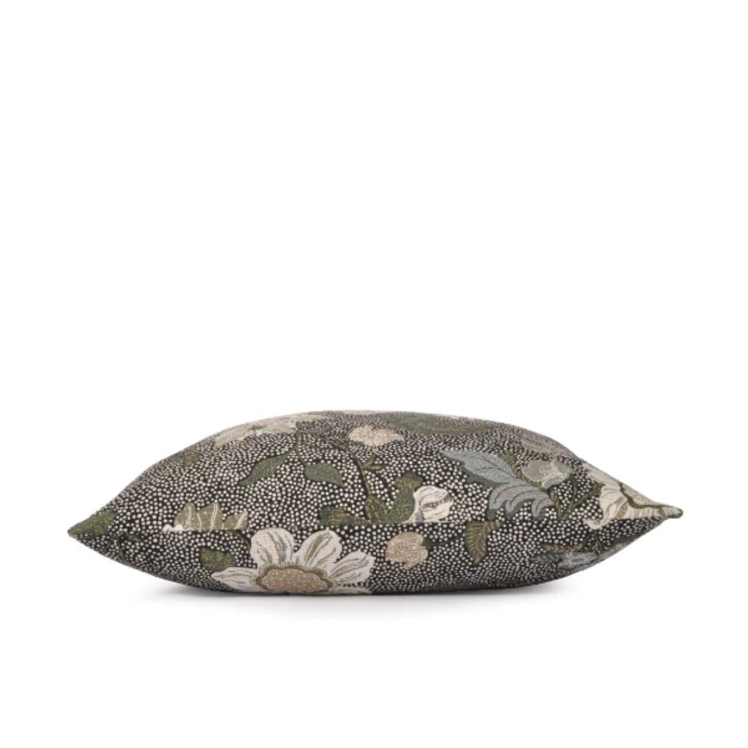 Flower Linen Black Cushion, Chair & Sofa Cushions from Inside Living Singapore. Alternative angle.