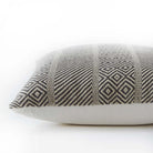 Charcoal Minerva cushion detail, patterned cushion in charcoal grey adding a smart accent to seating.