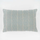 Duck egg Minerva cushion detail, patterned cushion in duck egg blue adding a calm accent to seating.