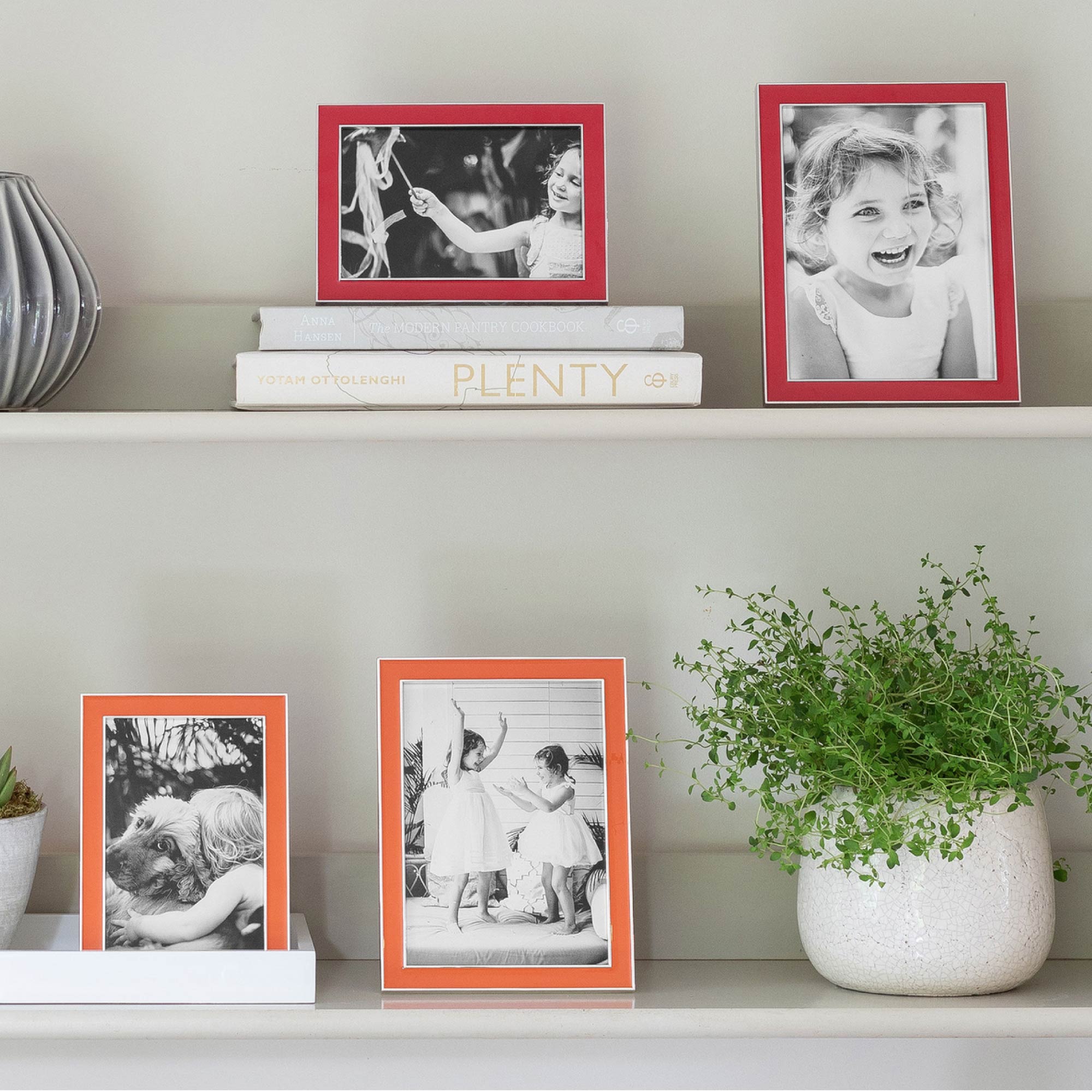 Enamel Frame Orange, photo frames from Inside Living Singapore. Alternative angle shown.