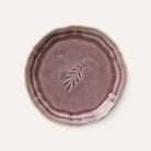 Ceramic side or amuse-bouche plate in lavender, 16 cm diameter, made in Portugal for starters or dim sum