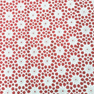 Block Print Tablecloth Red Star, tablecloths from Inside Living Singapore. Alternative angle shown.