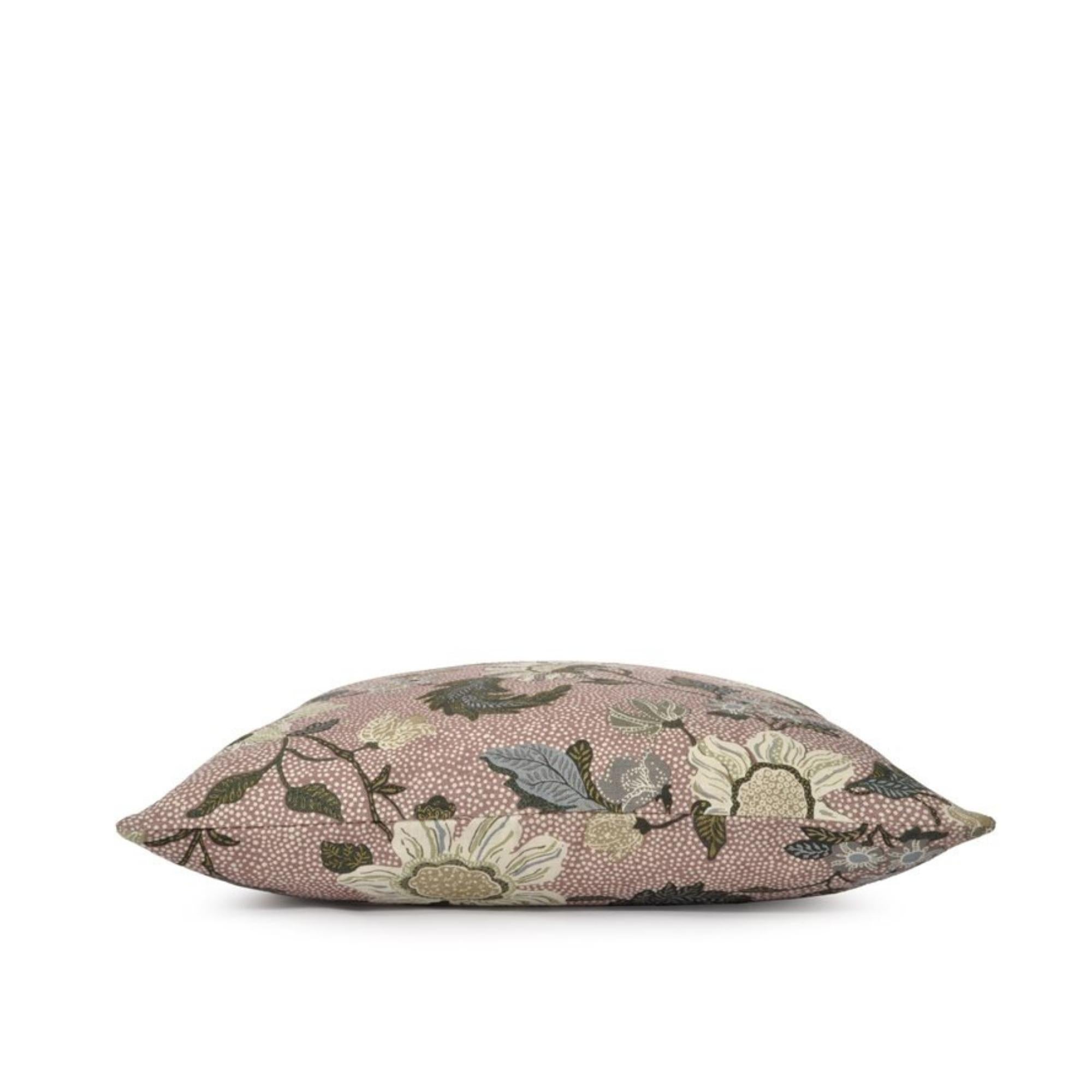 Flower Linen Dusty Pink Cushion, cushions from Inside Living Singapore. Alternative angle shown.