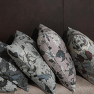 Flower Linen Dusty Pink Cushion, cushions from Inside Living Singapore. Close-up of the finish.