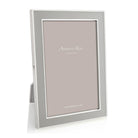 Chiffon grey enamel and silver photo frame for 4 x 6, 5 x 7 or 8 x 10 inch photos, grey velvet backing